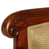 Mahogany bergère chair, stamped, Empire period