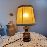 Rustic chic turned wooden bedside lamp haha skin day