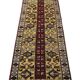 Rustic Mustard Burgundy Runner, Vintage Turkish Milas Wool Runner 81x286cm