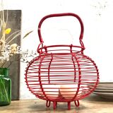 Red vintage egg basket