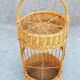 Porte bouteilles en rotin vintage