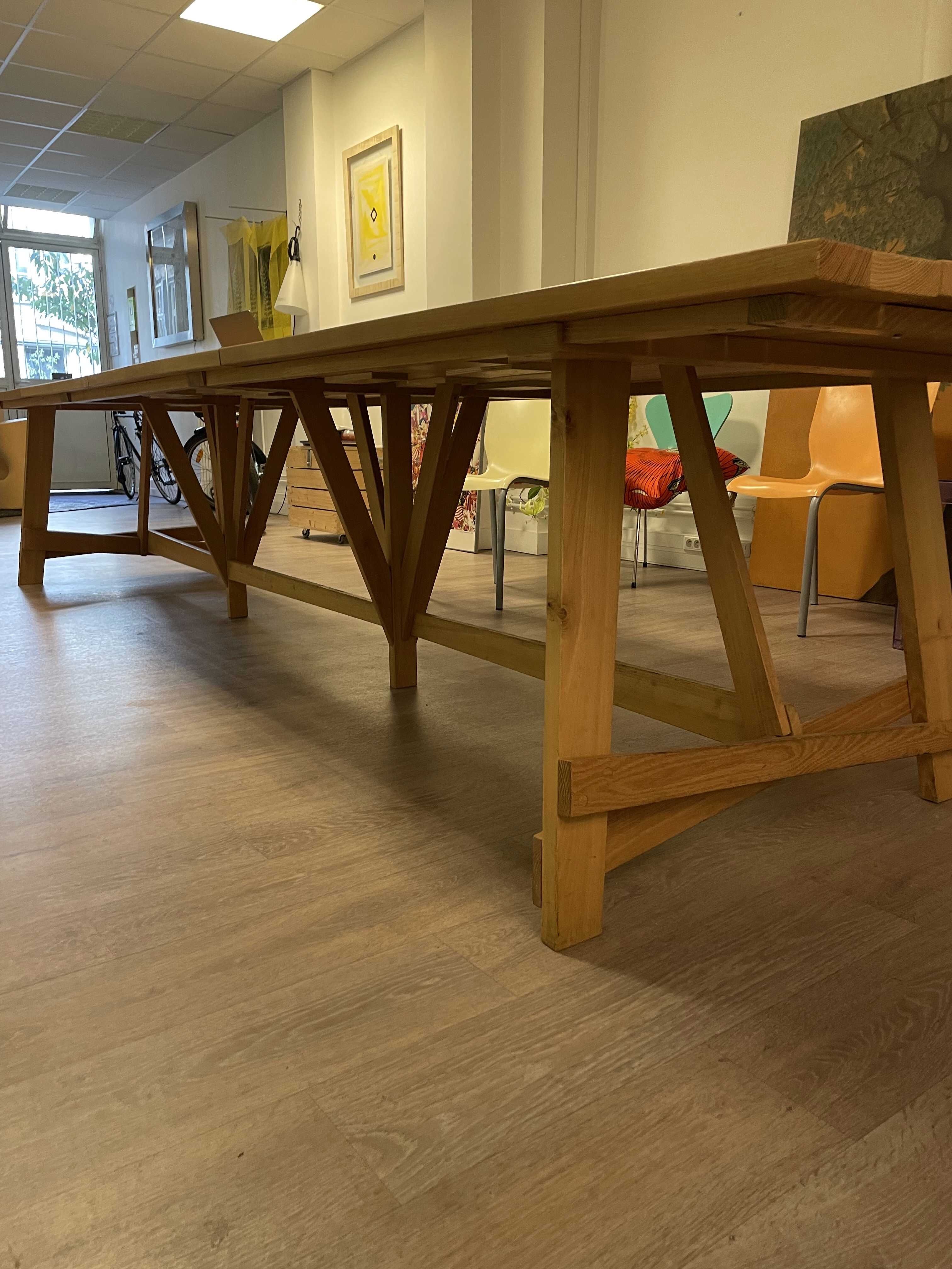 Wooden table in solid