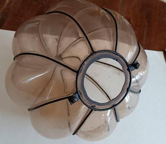 Lampe en verre soufflé de Murano du début des années 1900