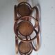 Vintage rattan heart plant holder