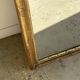 Large gilded mirror 19th century rounded corners mercury glass Louis XVI style