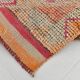 3x10 Coral Orange & Red Turkish Vintage Runner Rug, 98x322Cm