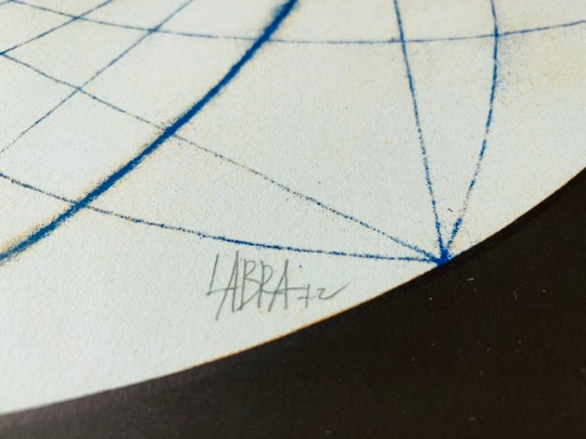 Vintage silkscreen by José Labra, signed, numbered, year 1972