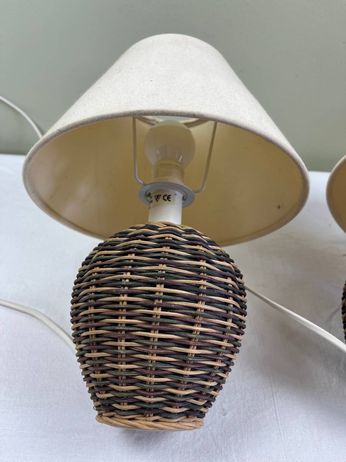 Pair of bedside lamps