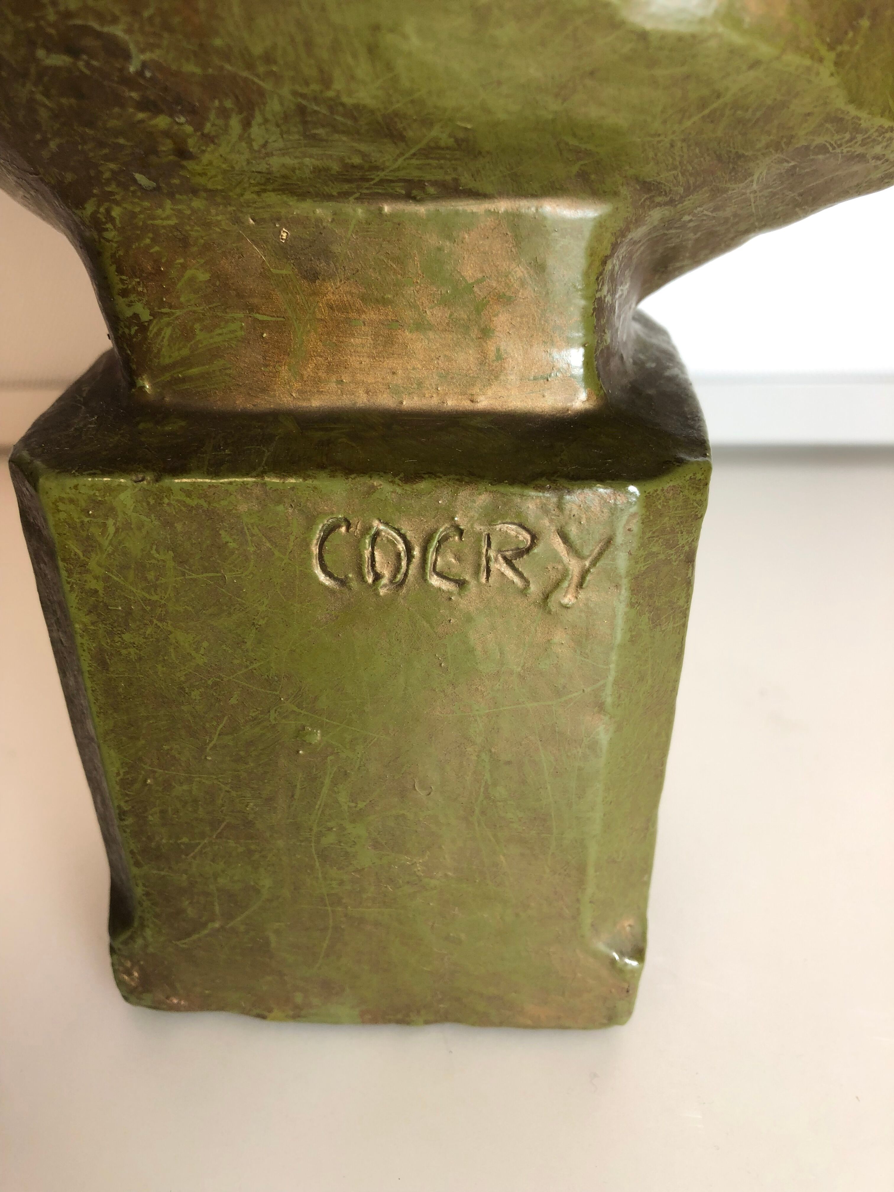 Bust young girl terracotta