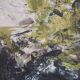 Zao wou-ki: abstract mountain landscape - original lithograph