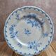 Assiette ancienne Gien Liserons – Décor oiseaux et fleurs bleu