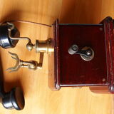 Ericsson antique telephone in wood and bakelite