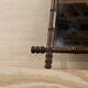 Mirror 45x51cm rectangular wood imitation bamboo 1960