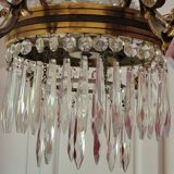 6-light hot air balloon chandelier with crystal pendants, late 19th century