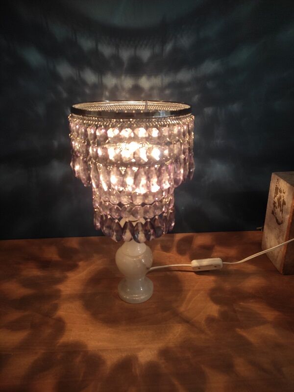 Lampe de bureau base albâtre