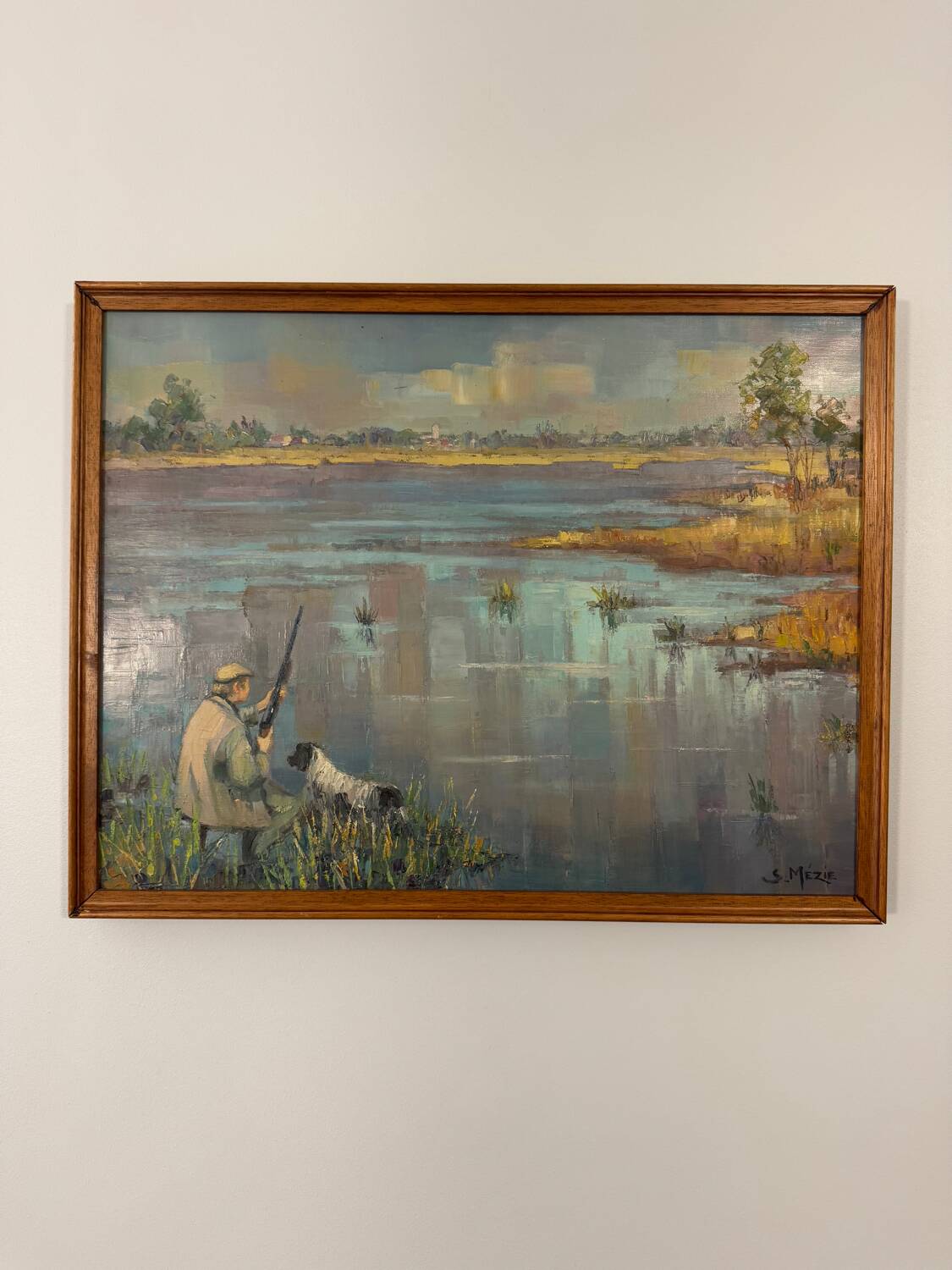 Tableau scène de chasse suzette mezie
