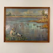 Tableau scène de chasse suzette mezie
