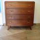 Pretty vintage chest of drawers - 4 drawers - 1960s - refined Scandinavian style - medium oak color
