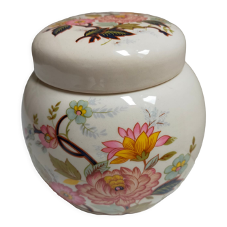 English pot with Sadler lid with floral motif