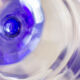5 verres pied bleu style art déco