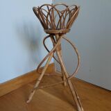 Rattan wicker plant holder