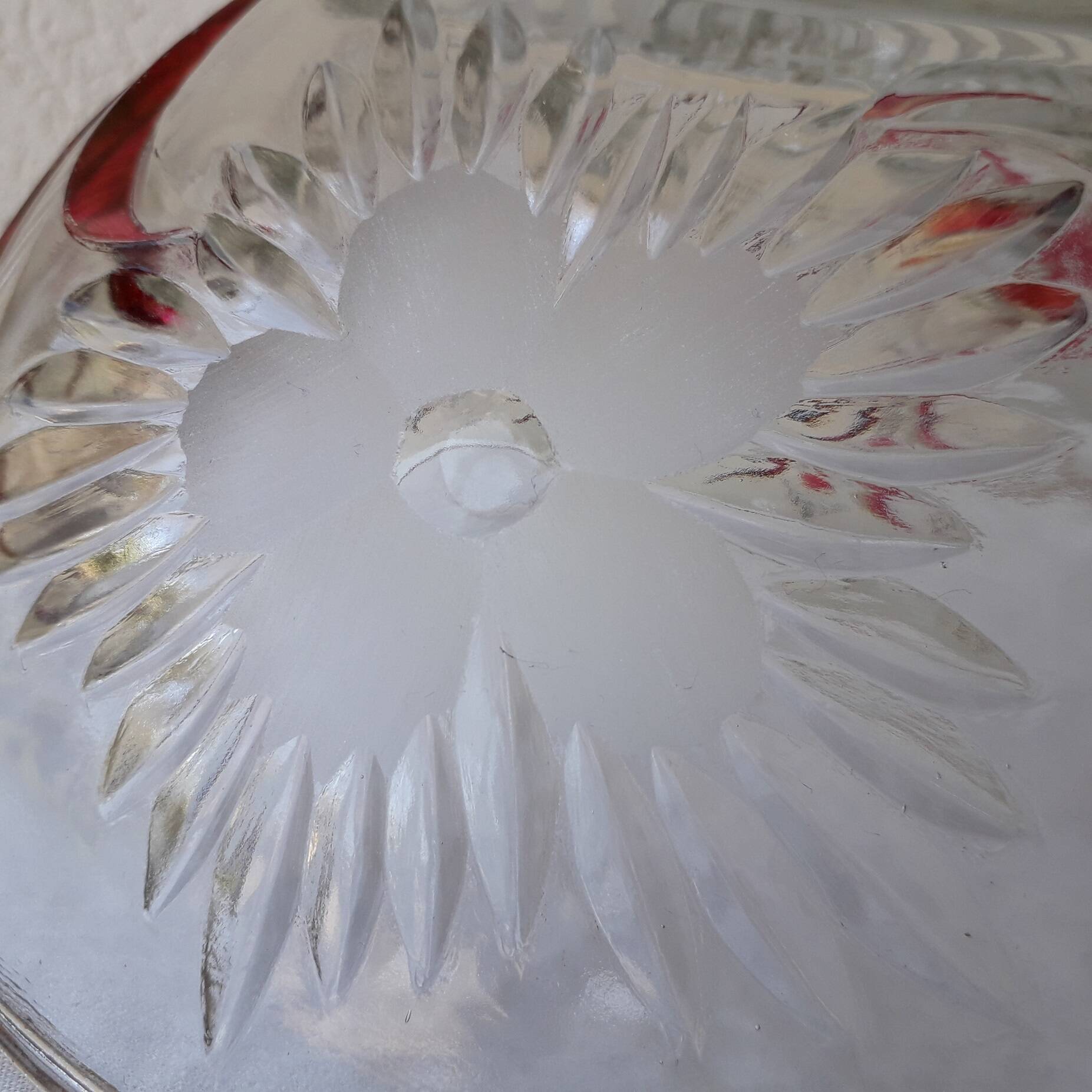 Glass or crystal salad bowl
