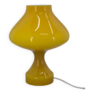 All Glass Yellow Table Lamp by Valasske Mezirici, 1970s