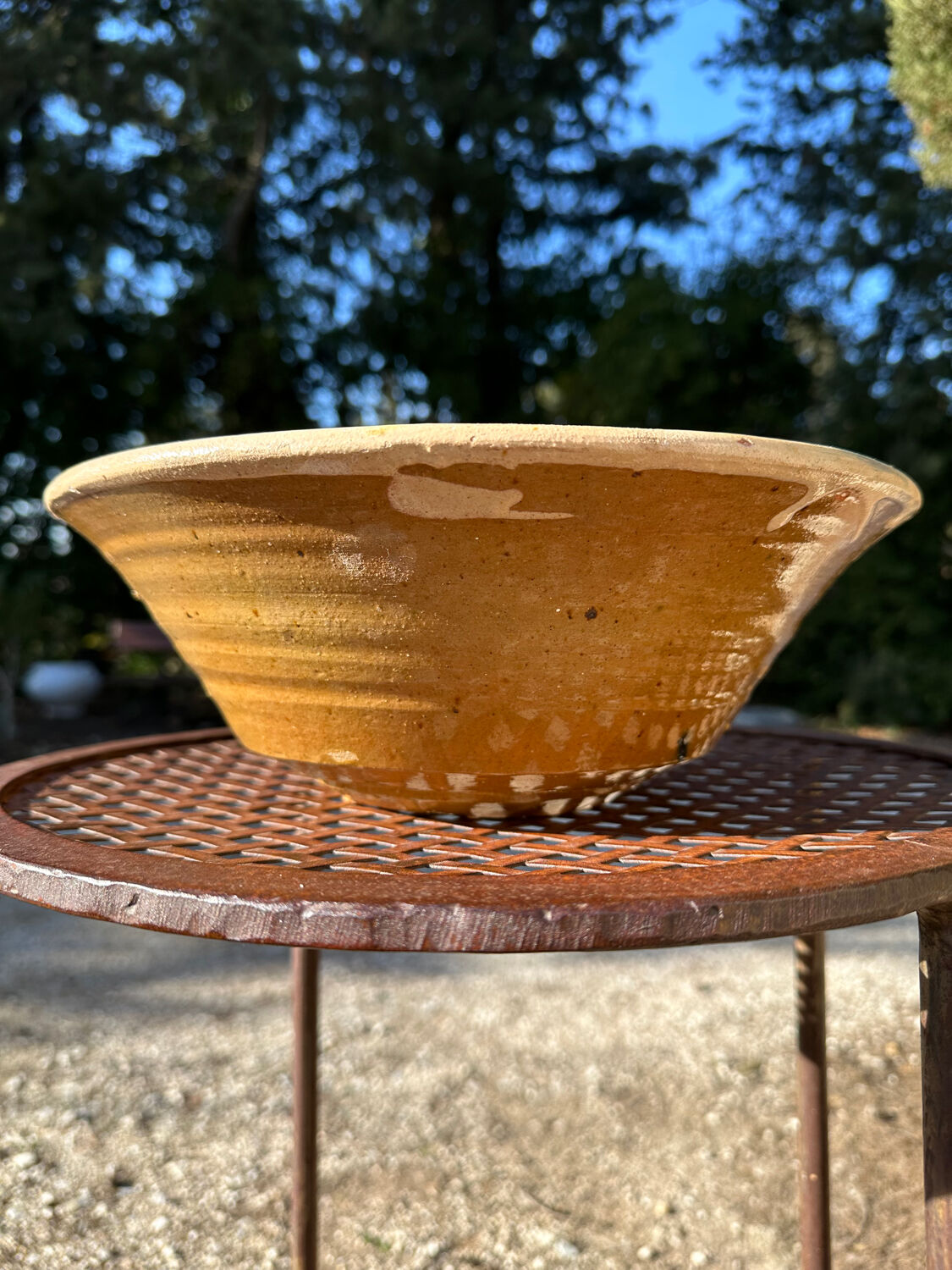 Ancient earthenware dish