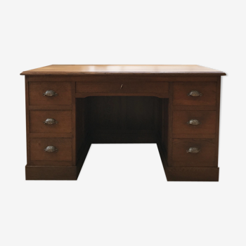 Desk with drawers in oak