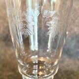 Set of 8 engraved crystal glasses from the 1970s