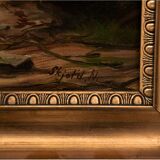 Painting "River flowing through the forest"