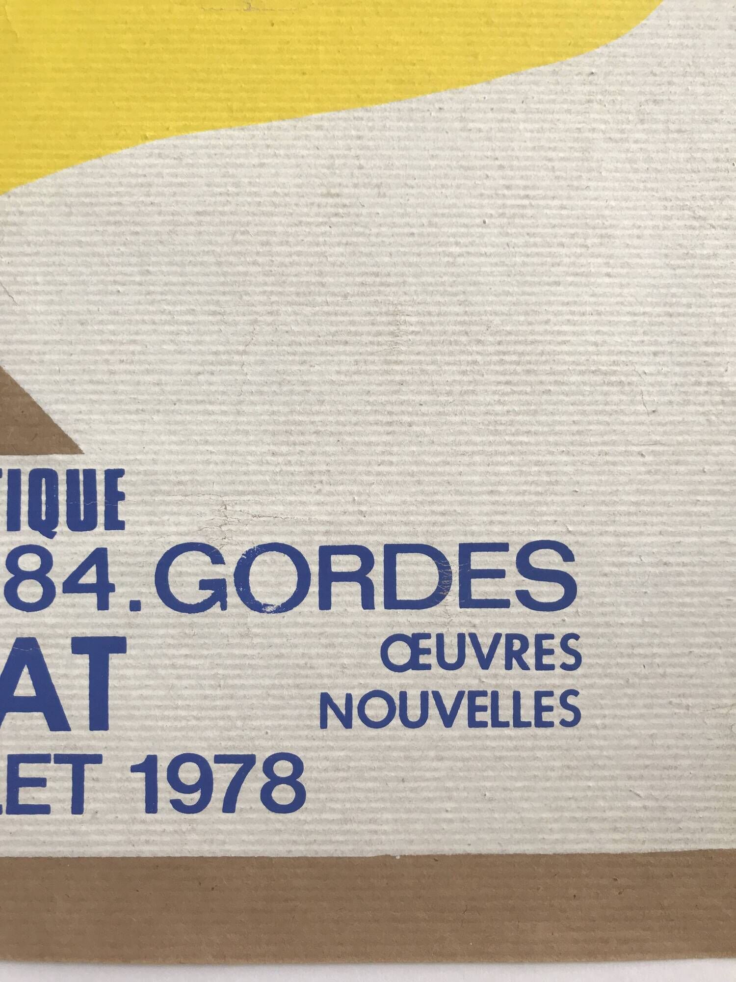 Claude Viallat, Sénanque Abbey, Gordes, 1978. original poster in screen printing on kraft
