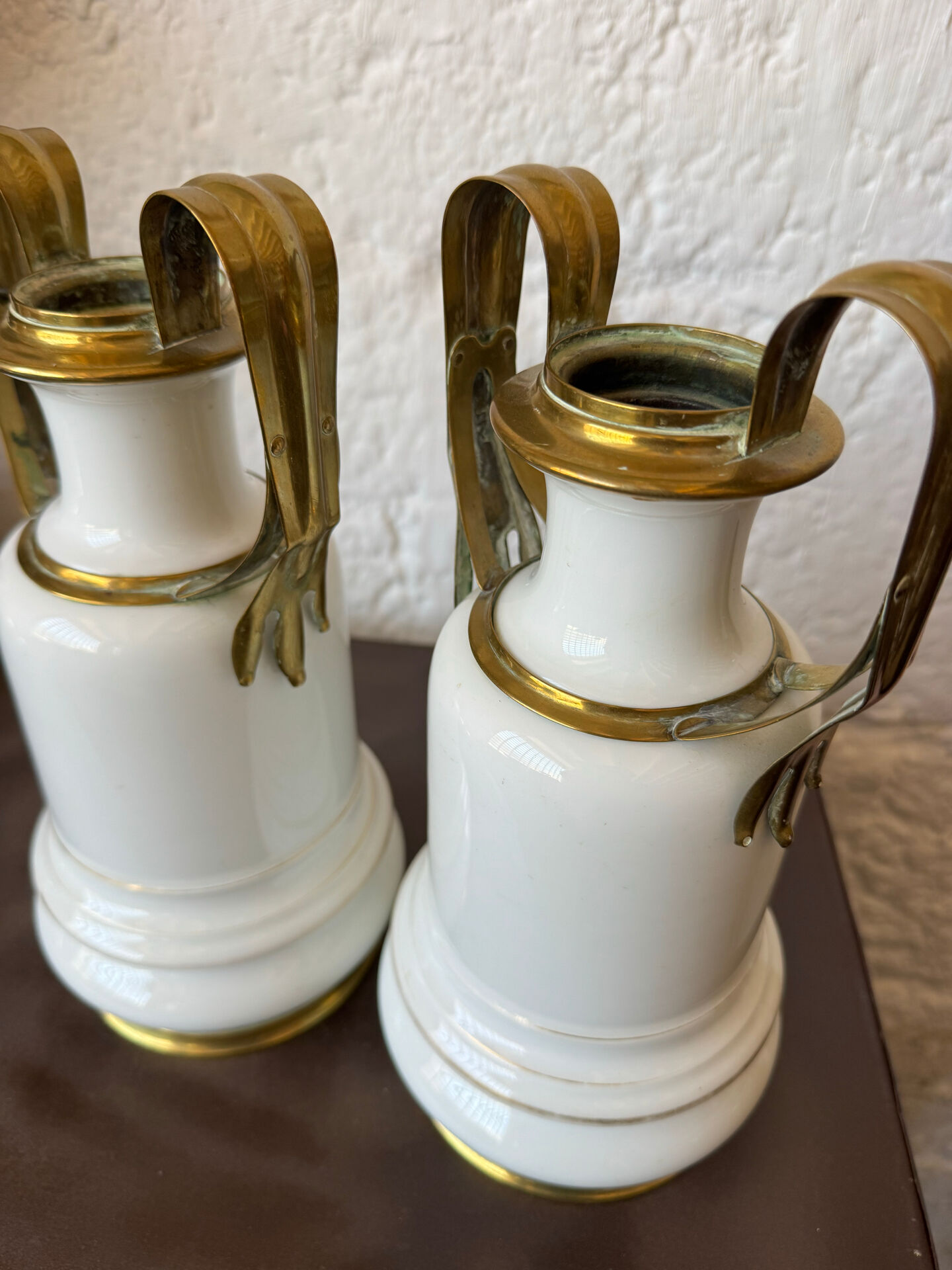 Old Paris porcelain vases from the 19th century
