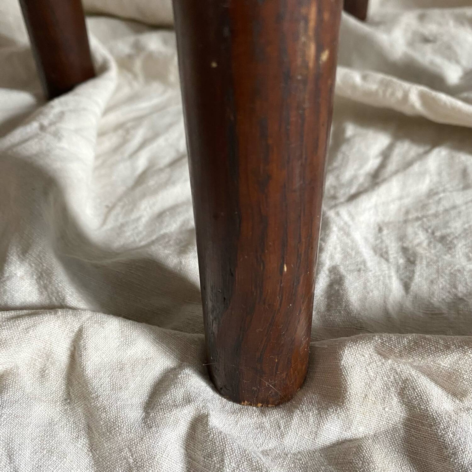 Cherry carved wooden stool