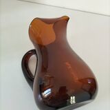 Vintage smoked glass pitcher