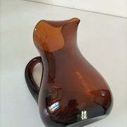 Vintage smoked glass pitcher