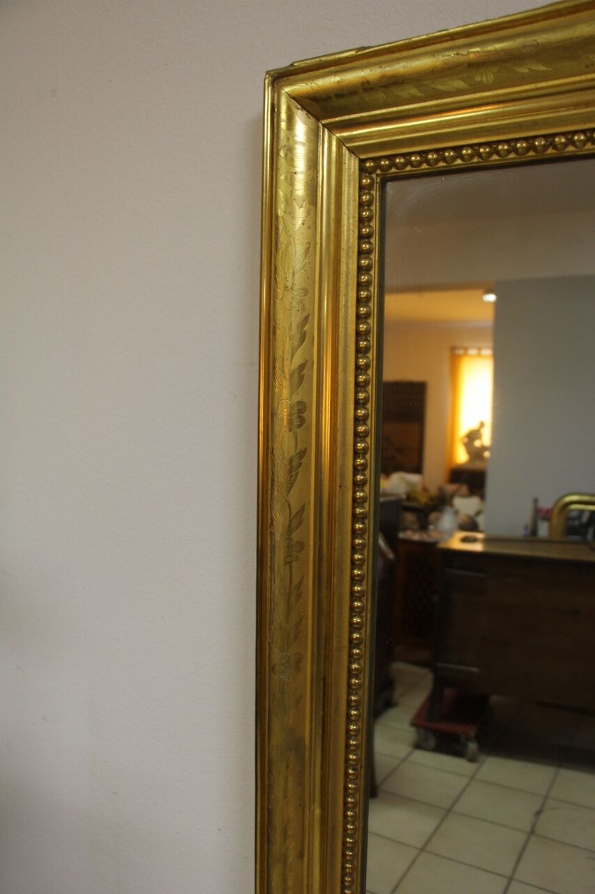 Golden mirror Louis Philippe 183x119cm