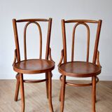 Chaises bistrot en bois courbé
