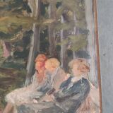 Tableau peinture sur huile ancienne