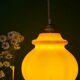 Vintage orange opaline suspension globe