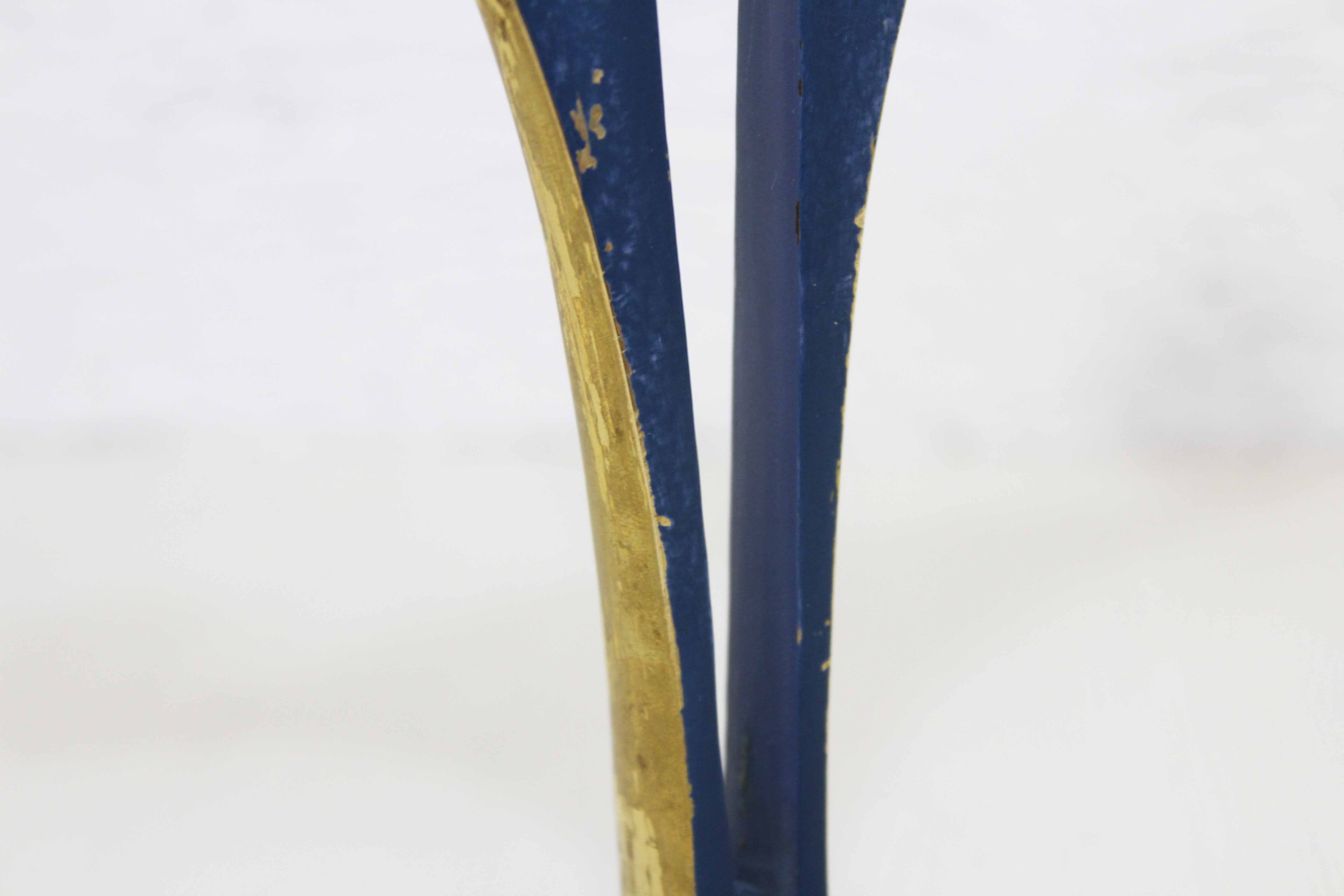 Modernist bronze candle holder