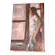 Peinture à l'huile impressionniste, portrait d'une femme, XXe siècle