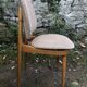Wooden and velvet chairs 60s