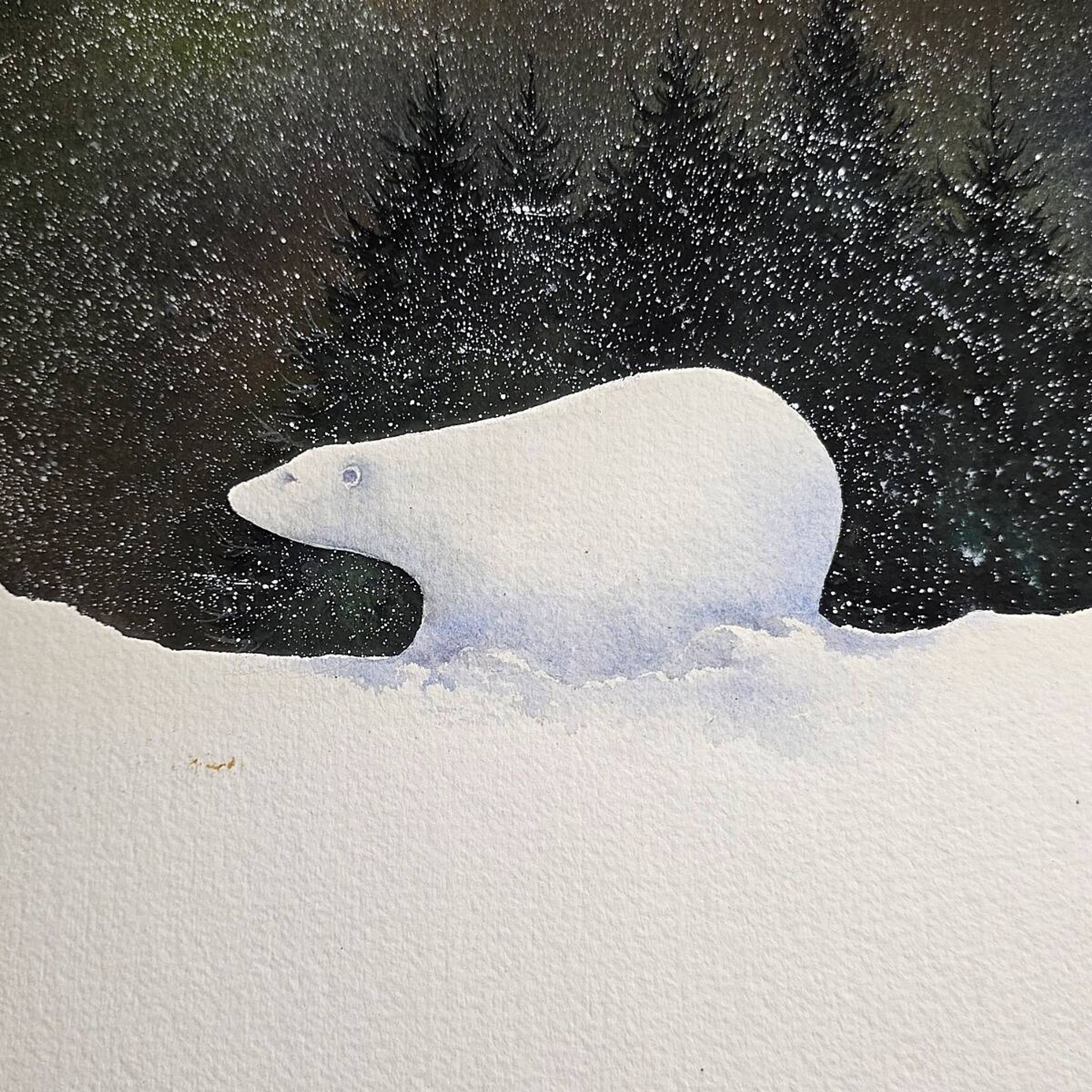 Olivier Dunrea Gouache Il neige Page 1, de 2000