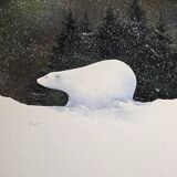 Olivier Dunrea Gouache It's Snowing Page 1, from 2000