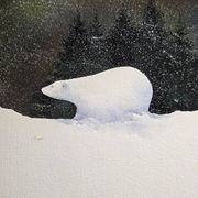Olivier Dunrea Gouache Il neige Page 1, de 2000