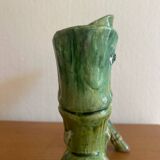 Art Nouveau earthenware vase with bamboo decoration circa 1900