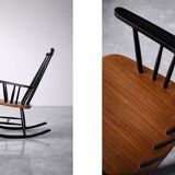 Vintage Mid-Century Finnish Modern Rocking Chair by I. Tapiovaara for Asko