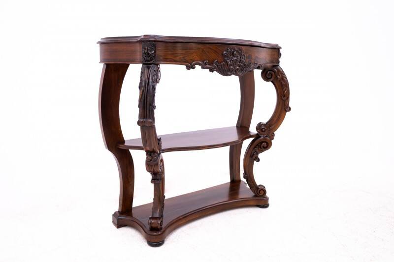 Rosewood console, France, circa 1890. After renovation.
