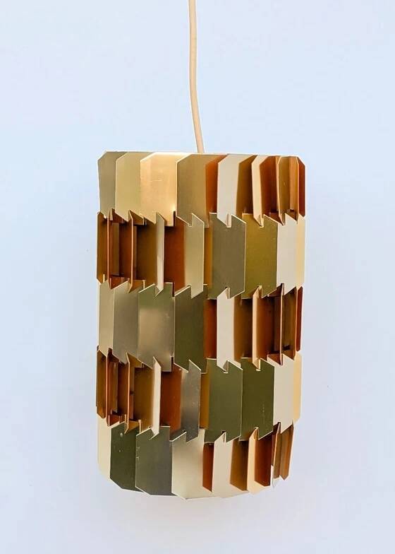 Louis Weisdorf - brass pendant model Facet - Lyfa Denmark 1960